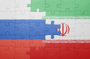 Rusya ve iran ulusal bayrak ile bulmaca