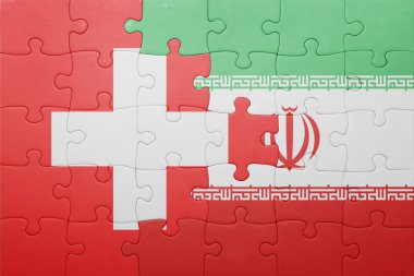 İsviçre ve iran ulusal bayrak ile bulmaca