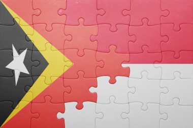 Bulmaca Endonezya ulusal bayrak ile ve Doğu timor
