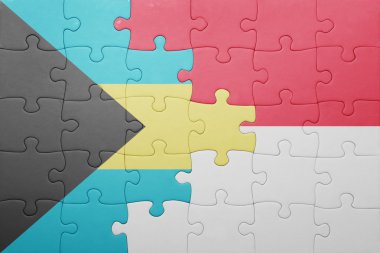 Endonezya ve Bahamalar bayrağı ile bulmaca