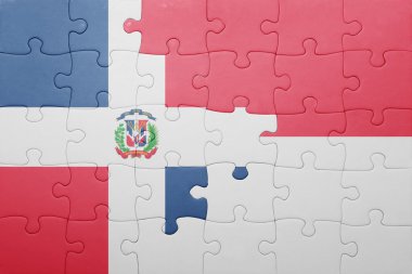 Endonezya ve Dominik Cumhuriyeti ulusal bayrak ile bulmaca