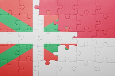 Endonezya ve Bask ülkenin ulusal bayrak ile bulmaca