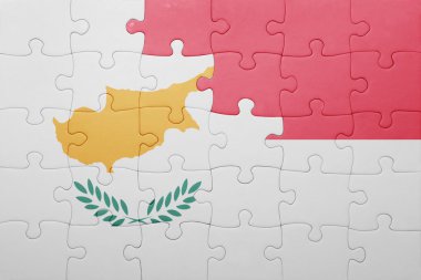 Endonezya ve Kıbrıs ulusal bayrak ile bulmaca