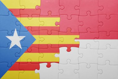 Endonezya ve Katalonya Ulusal bayrak ile bulmaca