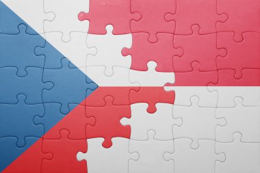 Endonezya ve Çek Cumhuriyeti ulusal bayrak ile bulmaca