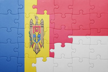 Endonezya ve moldova ulusal bayrak ile bulmaca