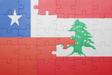Şili ve Lübnan ulusal bayrak ile bulmaca