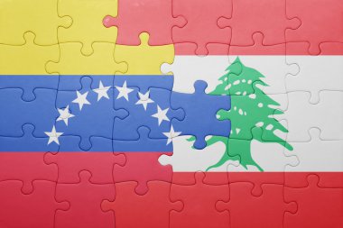 venezuela ve Lübnan ulusal bayrak ile bulmaca
