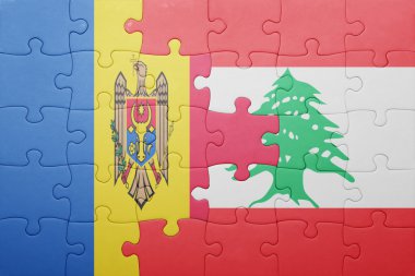 moldova ve Lübnan ulusal bayrak ile bulmaca
