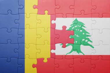 Romanya ve Lübnan ulusal bayrak ile bulmaca