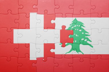 İsviçre ve Lübnan ulusal bayrak ile bulmaca