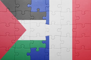 Filistin ve Fransa ulusal bayrak ile bulmaca