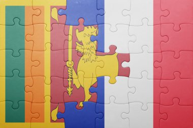 sri lanka ve Fransa ulusal bayrak ile bulmaca