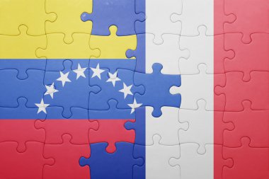 venezuela ve Fransa ulusal bayrak ile bulmaca