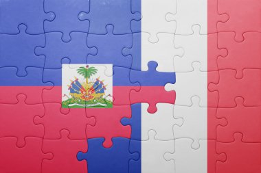haiti ve Fransa ulusal bayrak ile bulmaca