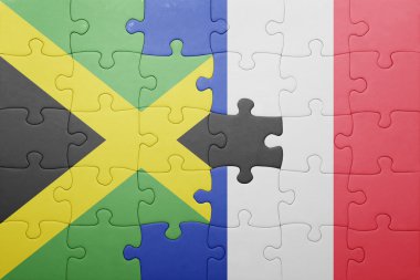 Türkiye ve Fransa ulusal bayrak ile bulmaca