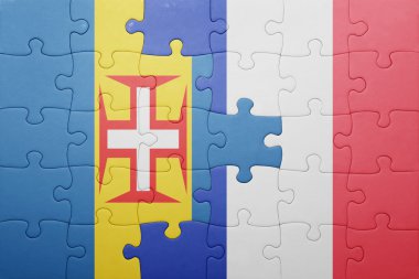 madeira ve Fransa ulusal bayrak ile bulmaca