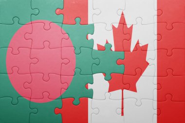 Kanada ve Bangladeş Ulusal bayrak ile bulmaca