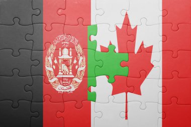 Kanada ve Afganistan Ulusal bayrak ile bulmaca