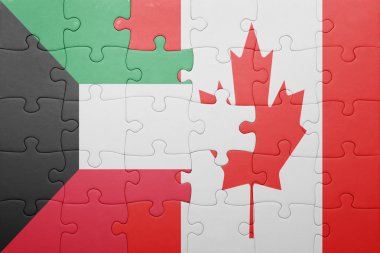 Kanada ve Kuveyt ulusal bayrak ile bulmaca