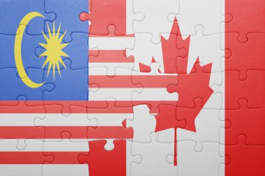 Kanada ve Malezya ulusal bayrak ile bulmaca