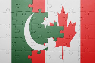 Kanada ve pakistan ulusal bayrak ile bulmaca