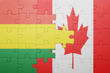 Kanada ve Bolivya Ulusal bayrak ile bulmaca