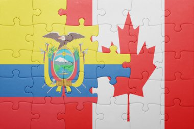 Kanada ve Ekvador ulusal bayrak ile bulmaca