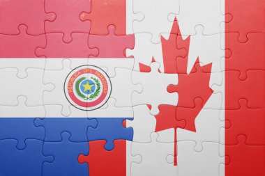 Kanada ve paraguay ulusal bayrak ile bulmaca