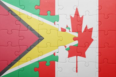 Kanada ve guyana ulusal bayrak ile bulmaca