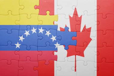 Kanada ve venezuela ulusal bayrak ile bulmaca