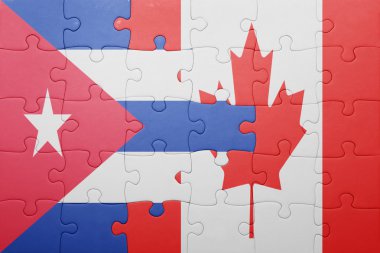 Kanada ve Küba ulusal bayrak ile bulmaca