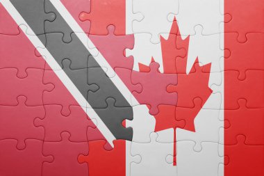 trinidad ve tobago ve Kanada ulusal bayrak ile bulmaca
