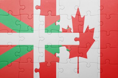 Kanada ve Bask ülkenin ulusal bayrak ile bulmaca