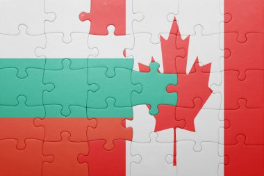 Kanada ve Bulgaristan Ulusal bayrak ile bulmaca