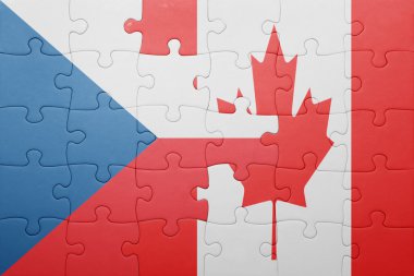 Kanada ve Çek Cumhuriyeti ulusal bayrak ile bulmaca