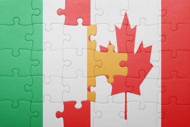 Kanada ve İrlanda ulusal bayrak ile bulmaca