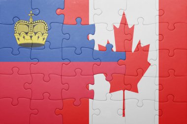 Kanada ve liechtenstein ulusal bayrak ile bulmaca