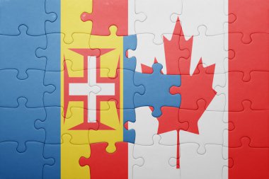 Kanada ve madeira ulusal bayrak ile bulmaca