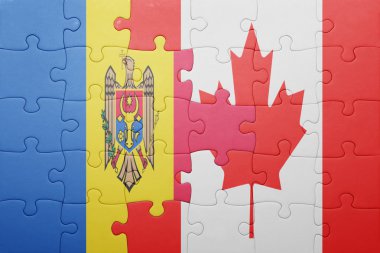 Kanada ve moldova ulusal bayrak ile bulmaca