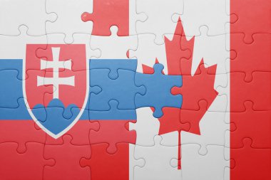 Kanada ve Slovakya ulusal bayrak ile bulmaca