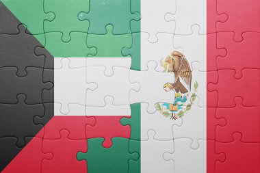 Kuveyt ve Meksika ulusal bayrak ile bulmaca