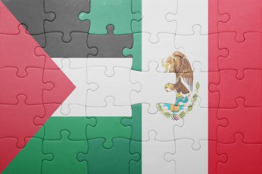 Filistin ve Meksika ulusal bayrak ile bulmaca