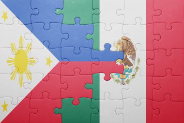 Türkiye ve Meksika ulusal bayrak ile bulmaca