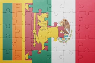 sri lanka ve Meksika ulusal bayrak ile bulmaca