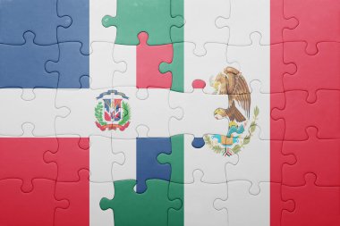 Dominik Cumhuriyeti ve Meksika ulusal bayrak ile bulmaca