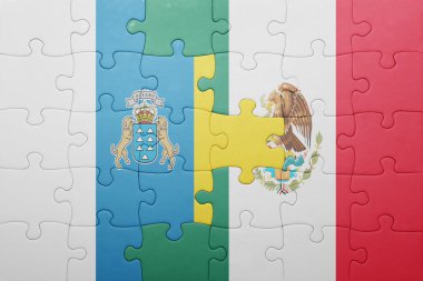 Kanarya Adaları ve Meksika ulusal bayrak ile bulmaca