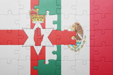 Kuzey İrlanda ve Meksika ulusal bayrak ile bulmaca