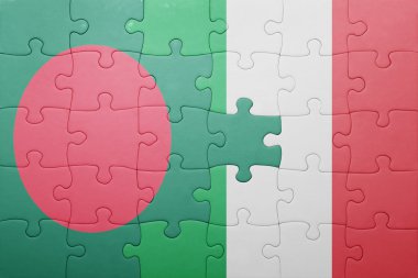 İtalya ve Bangladeş Ulusal bayrak ile bulmaca