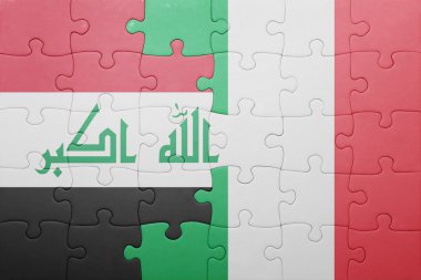 İtalya ve Irak Ulusal bayrak ile bulmaca